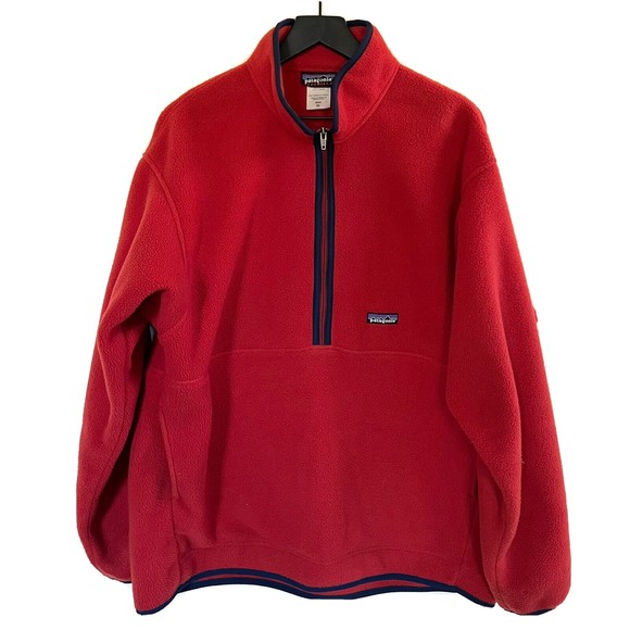 Vintage Patagonia Synchilla Fleece Half Zip Pullover Mens XL Orange - Picture 1 of 6